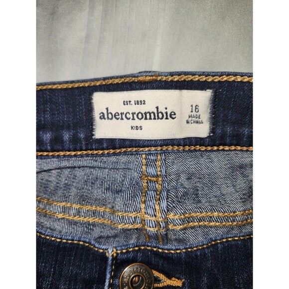 Abercrombie Kids Girls Dark Wash Skinny Jeans Size 16 Kids Slim Fit - Picture 7 of 7